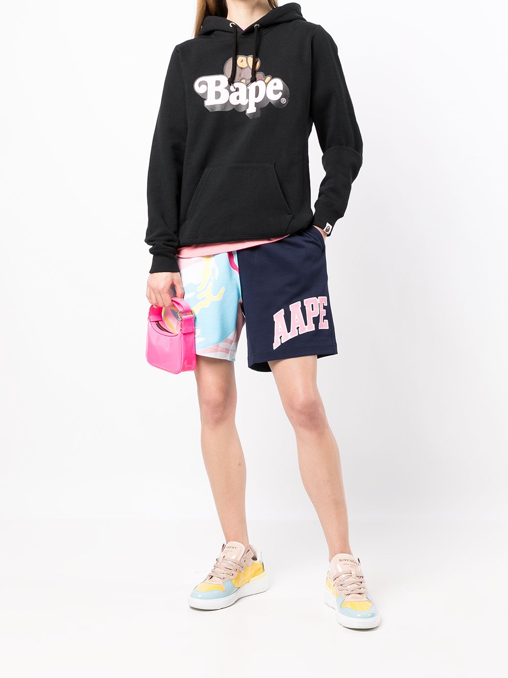 A BATHING APE® Hoodie met logoprint - Zwart