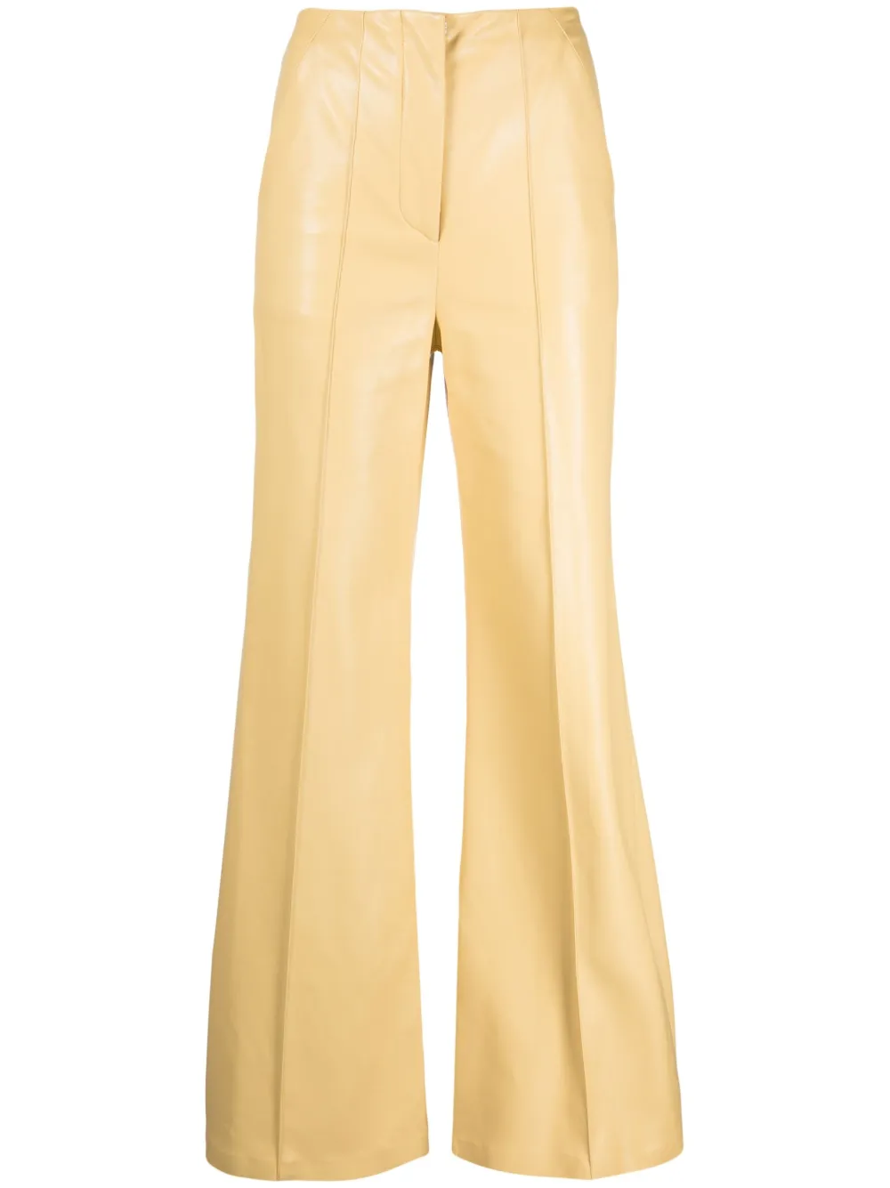 

STAND STUDIO wide-leg faux-leather trousers - Yellow