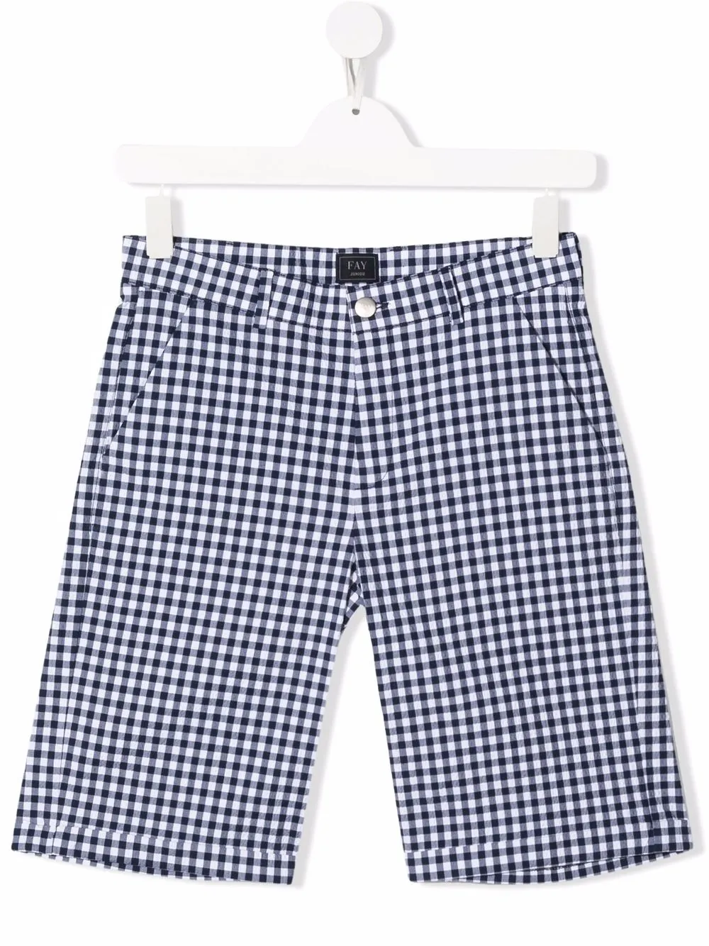 

Fay Kids shorts a cuadros gingham - Azul