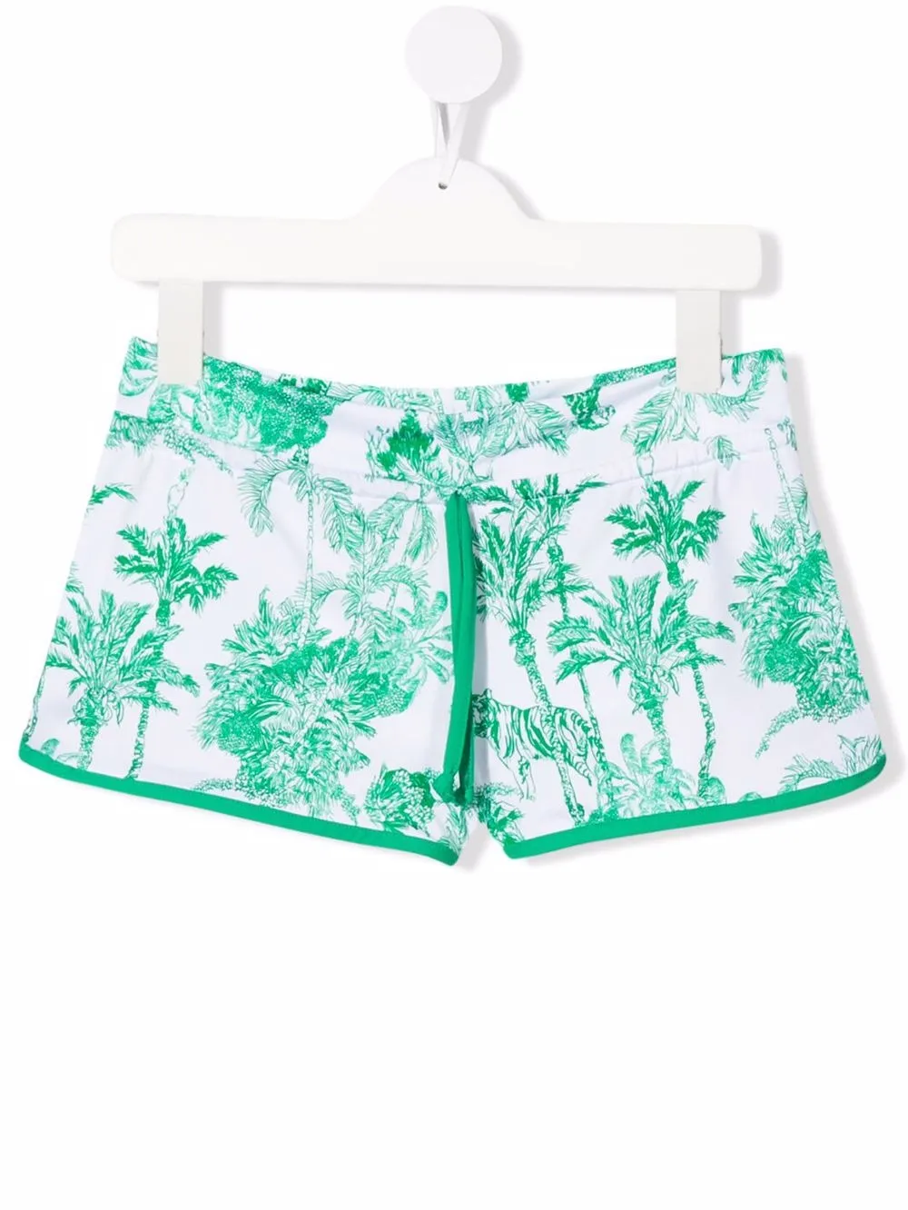 

MC2 Saint Barth Kids shorts deportivos con palmeras estampadas - Blanco