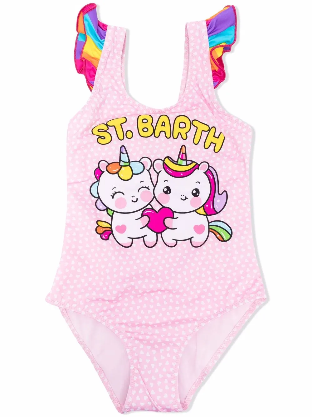 

MC2 Saint Barth Kids Carol unicorn-print swimsuit - Pink