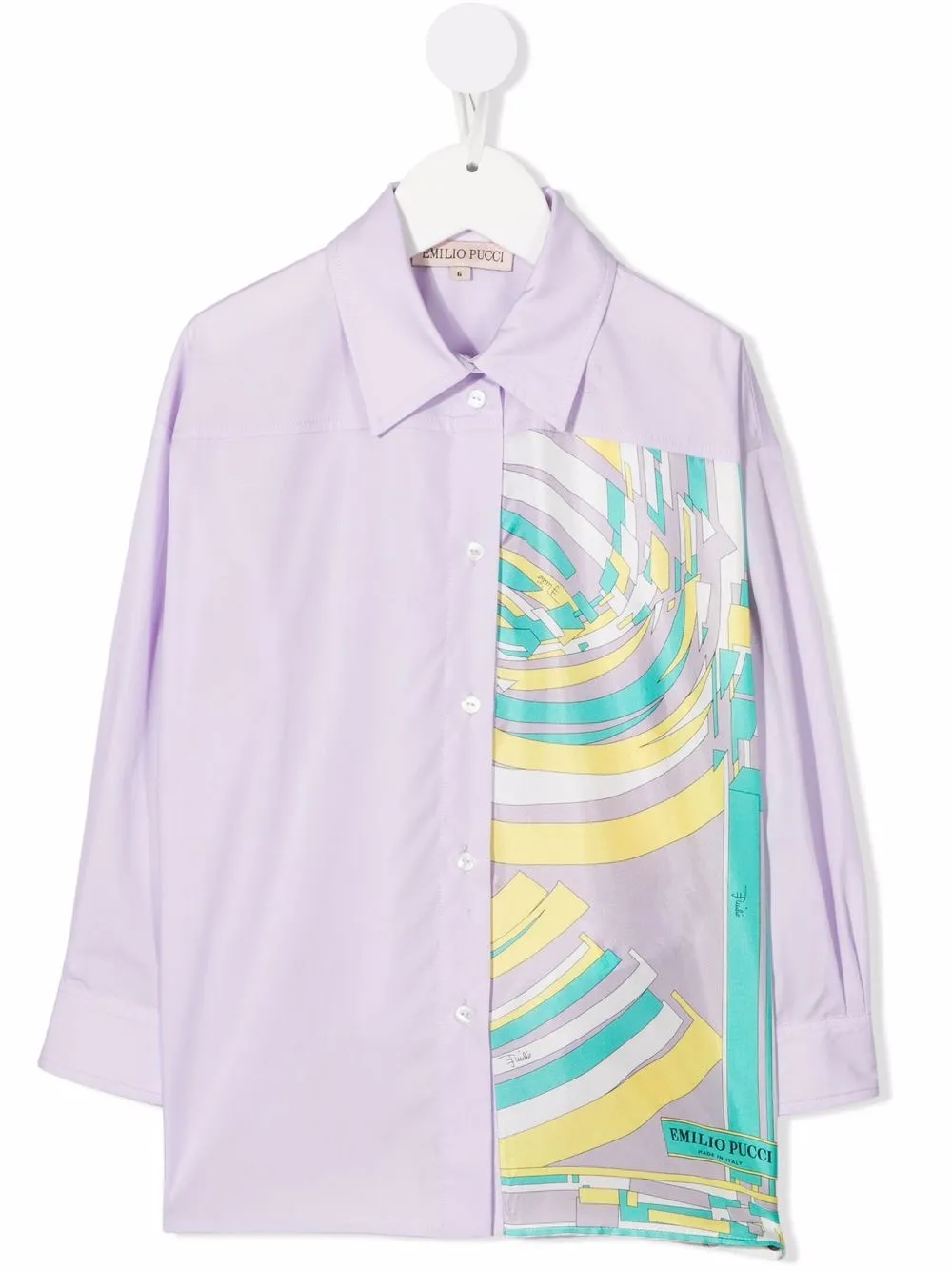 

PUCCI Junior camisa con estampado gráfico - Morado