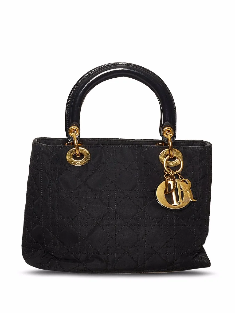 Preowned Dior Cannage Lady Handbag In Black ModeSens