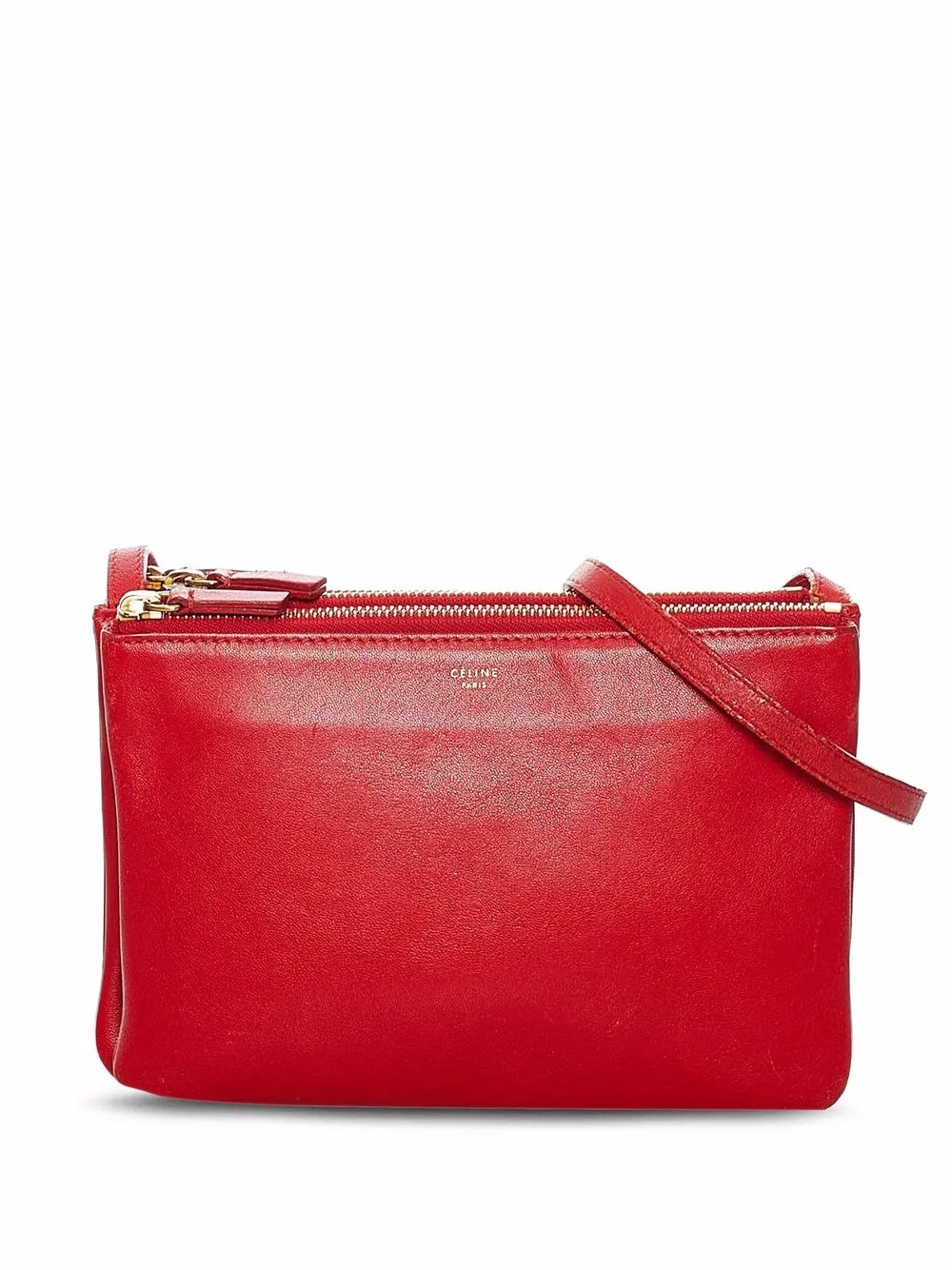 Celine Pre Owned Trio Crossbody Bag Red FARFETCH