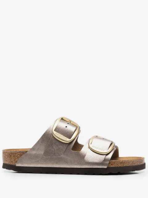 Birkenstock sandalias planas metalizadas 