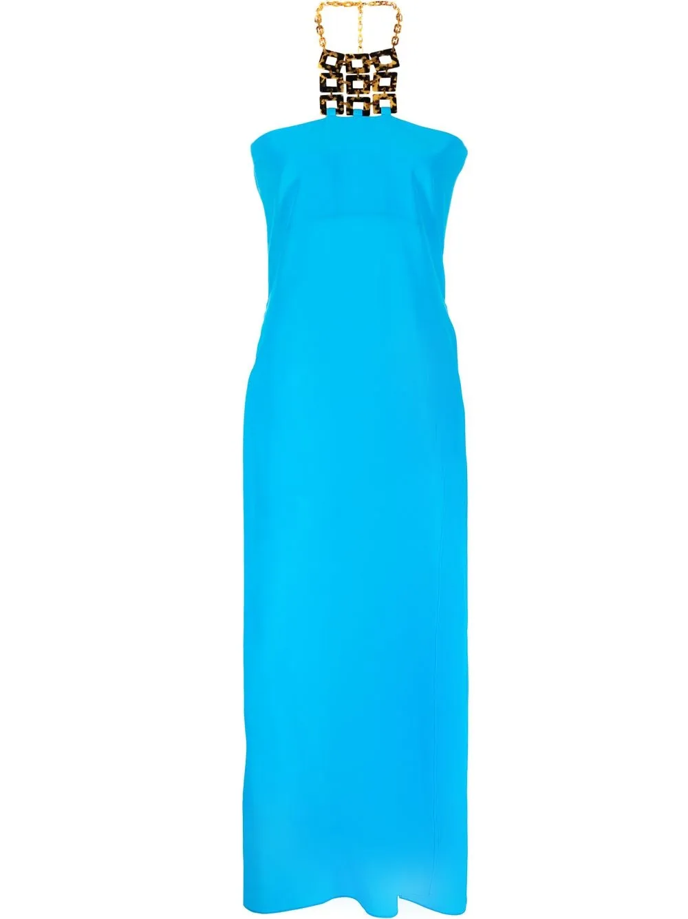

Giuseppe Di Morabito vestido midi con cuentas en el cuello - Azul