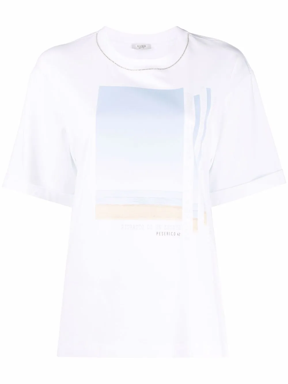 

Peserico graphic-print short-sleeved T-shirt - White