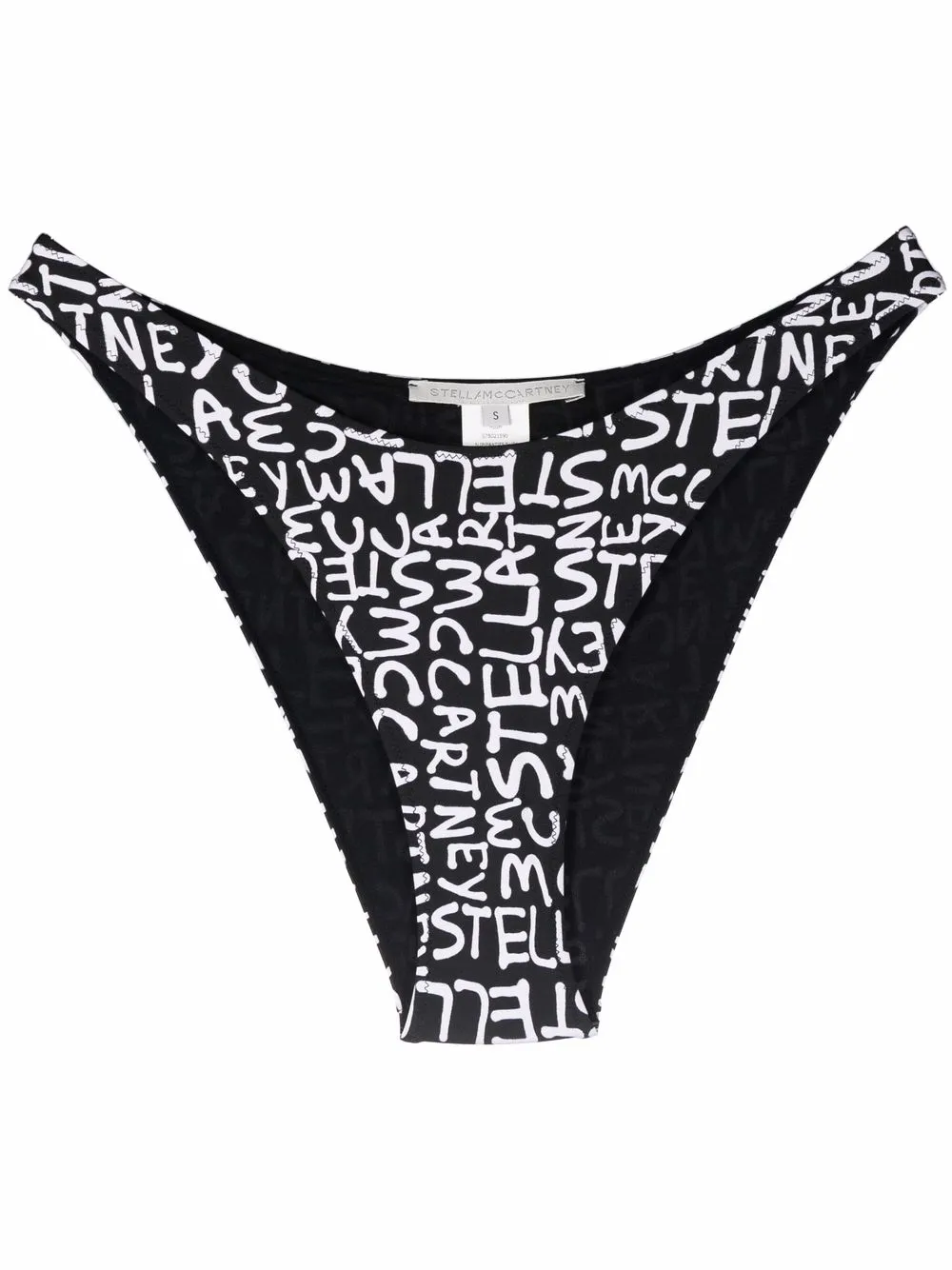 

Stella McCartney bikini bottom de bikini con logo estampado - Negro