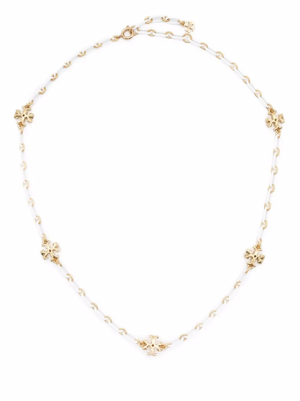 

Tory Burch collar con dije del logo - Dorado