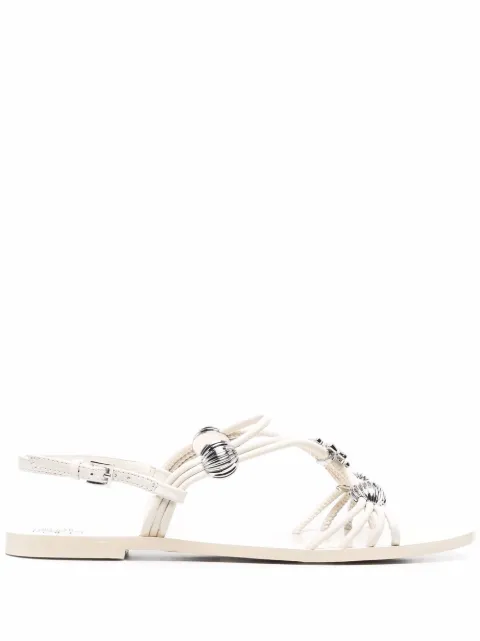 Tory Burch bead-detail strappy sandals