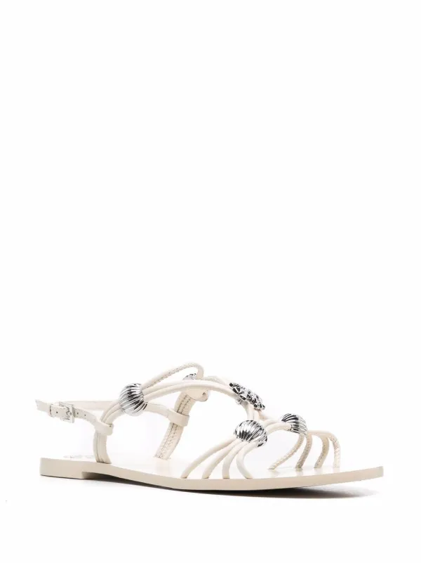 Tory Burch bead detail Strappy Sandals Farfetch