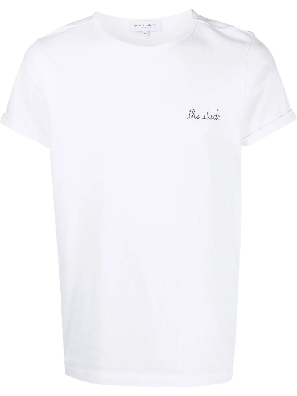 

Maison Labiche embroidered slogan T-shirt - White