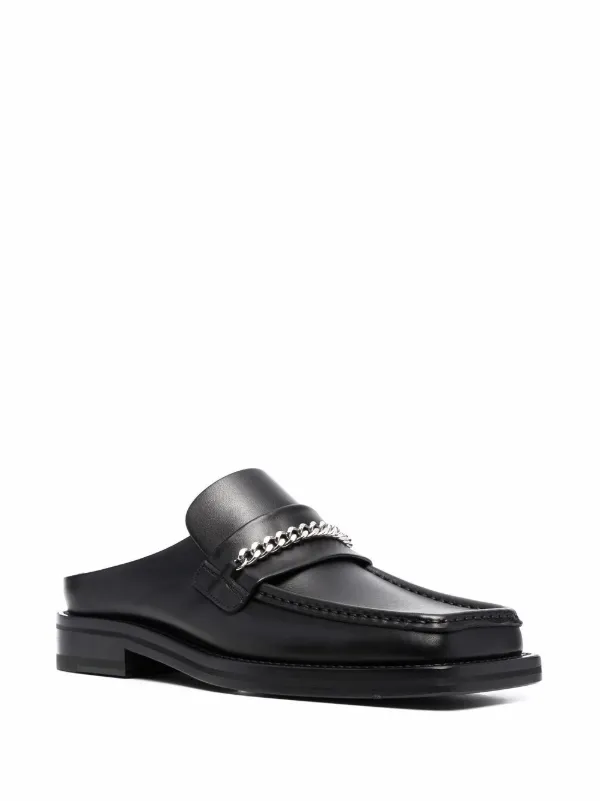 Martine Rose square-toe Leather Loafers | Black | FARFETCH