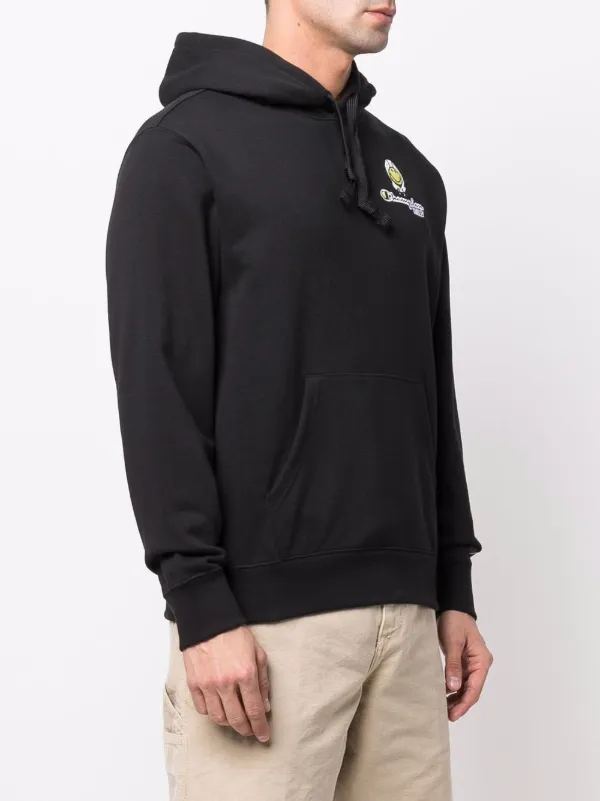 champion men's track hoodie embroidered logo