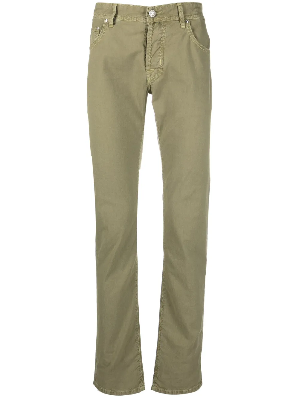 Jacob Cohën logo-patch Slim Trousers - Farfetch