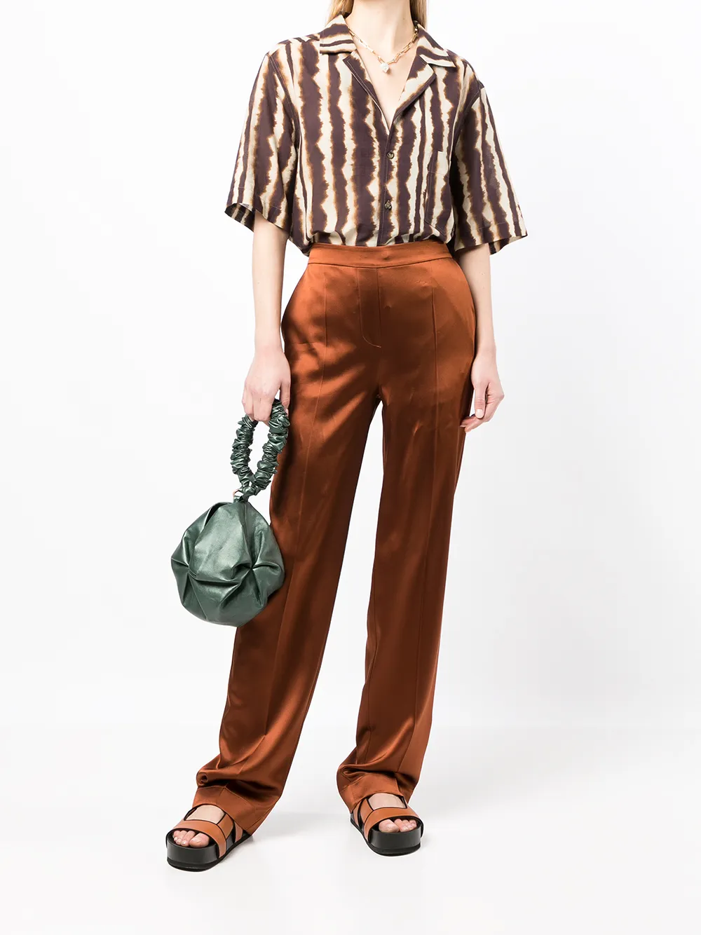 0711 Rosh shopper met ruches - Groen