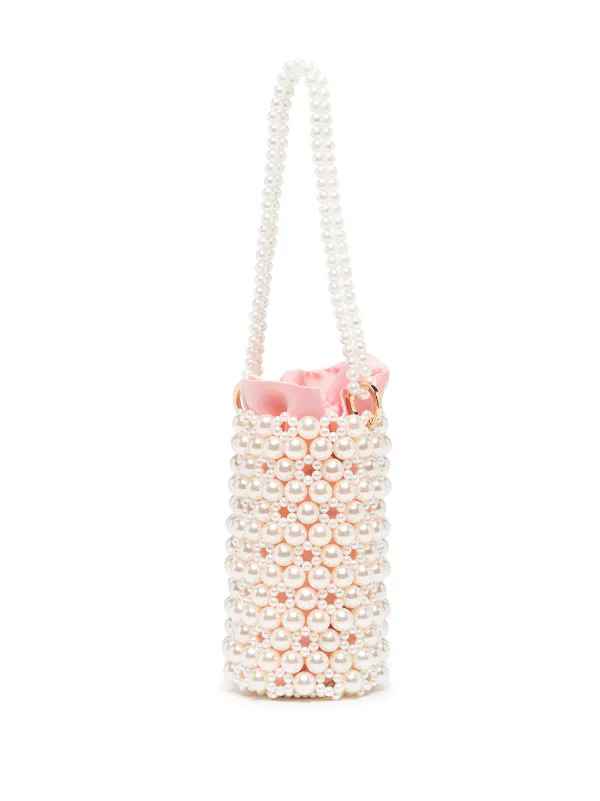 0711 Peony Leli bucket tas Met Parel Farfetch
