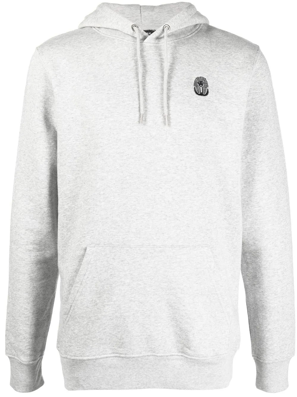 Cenere GB hoodie con logo bordado en el pecho - Gris
