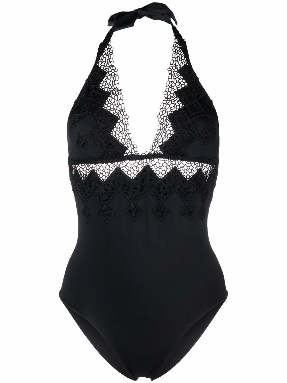 

Ermanno Scervino V-neck sleeveless swimsuit - Black