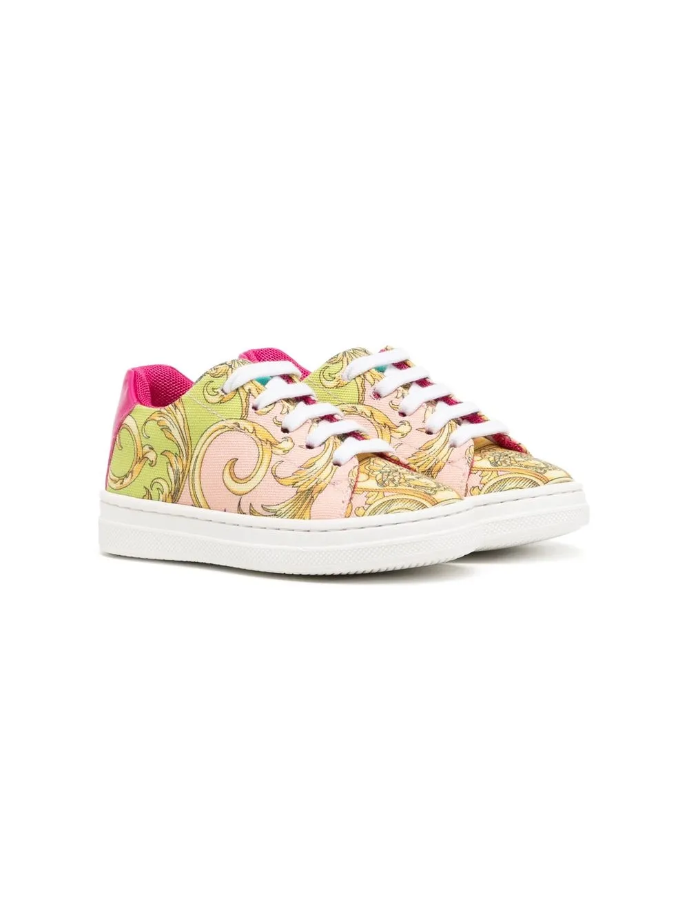 

Versace Kids tenis con estampado Barroco - Rosado