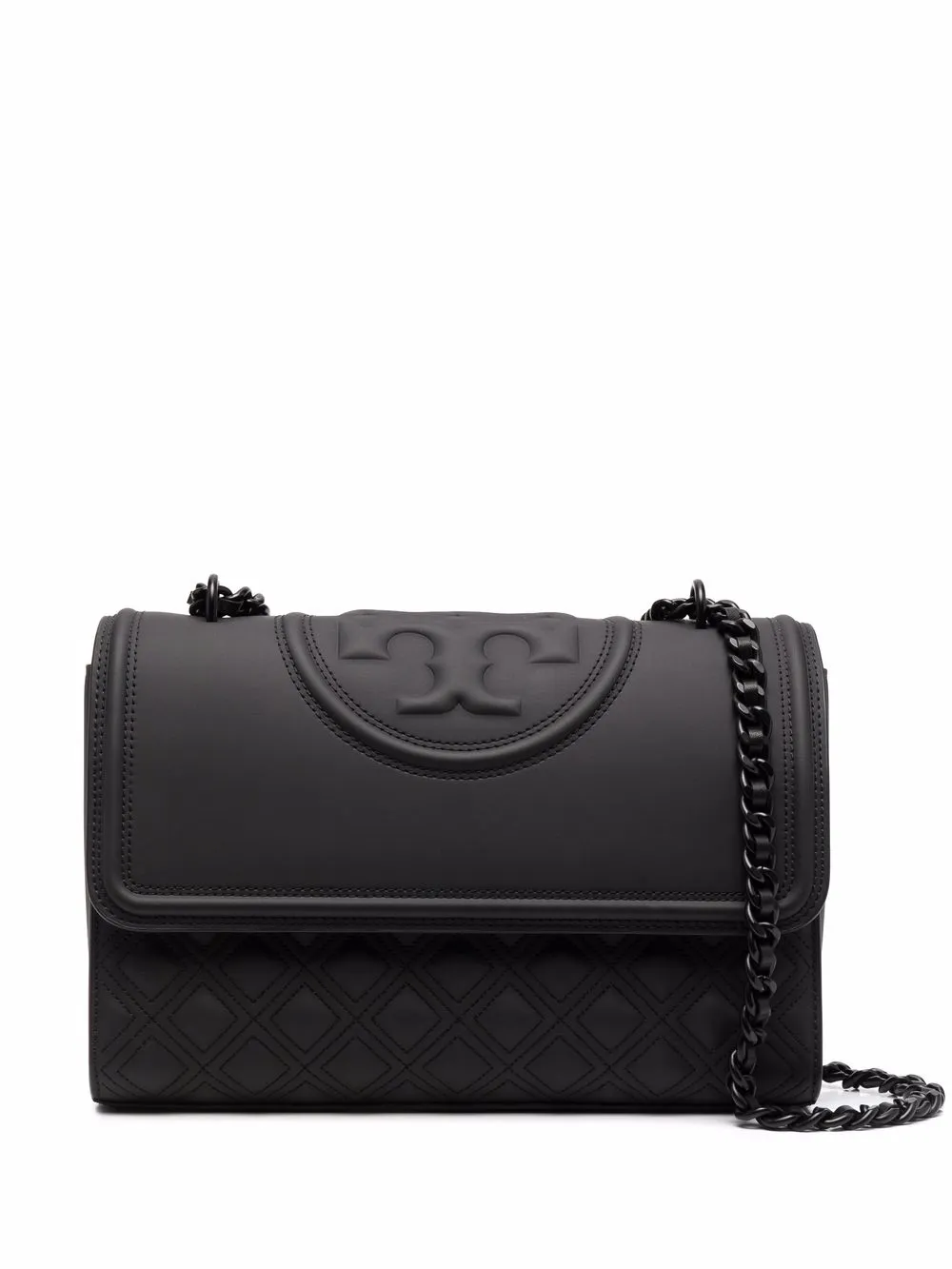 

Tory Burch bolsa de hombro Fleming mini - Negro