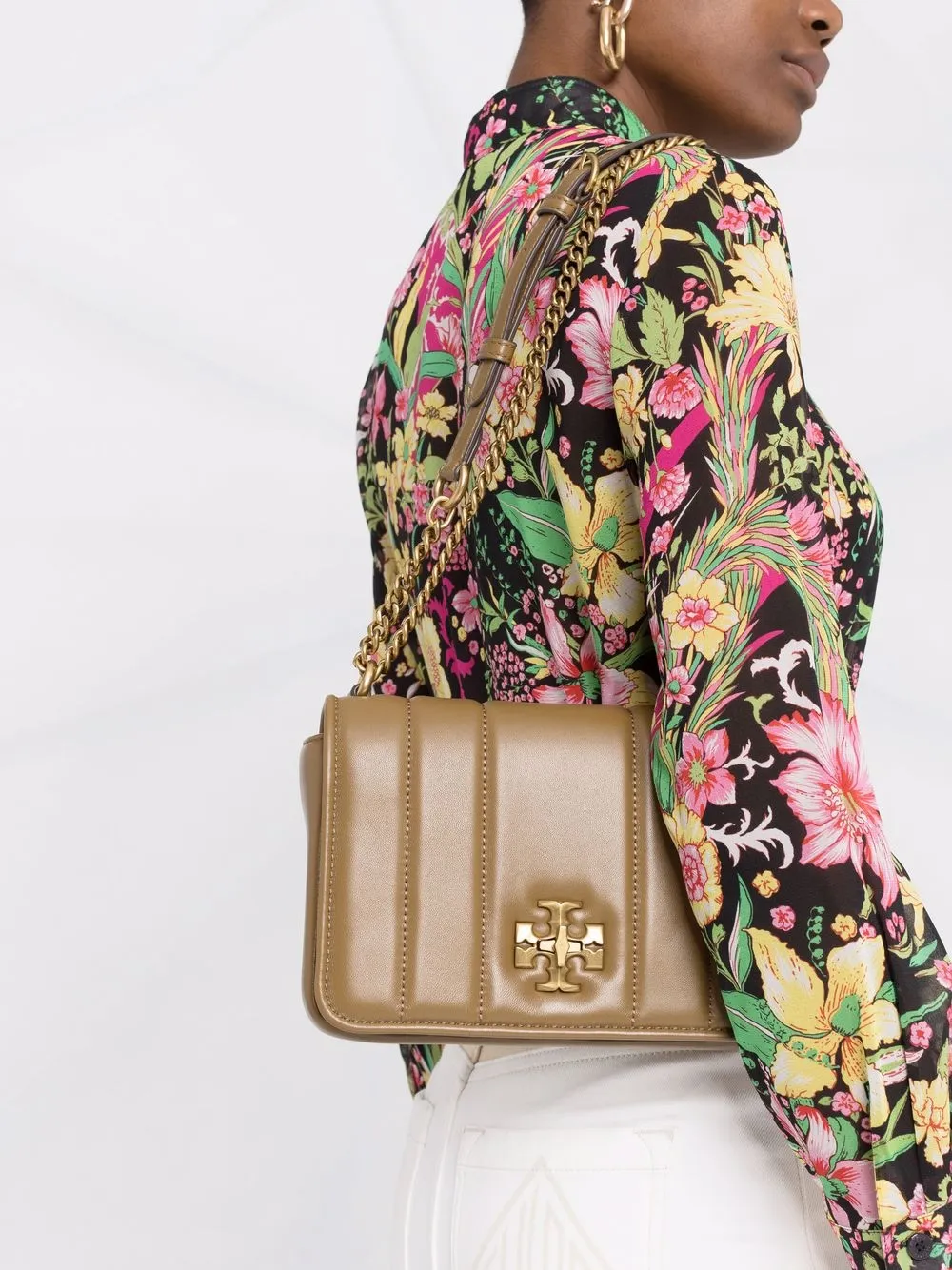 kira quilted flat slide