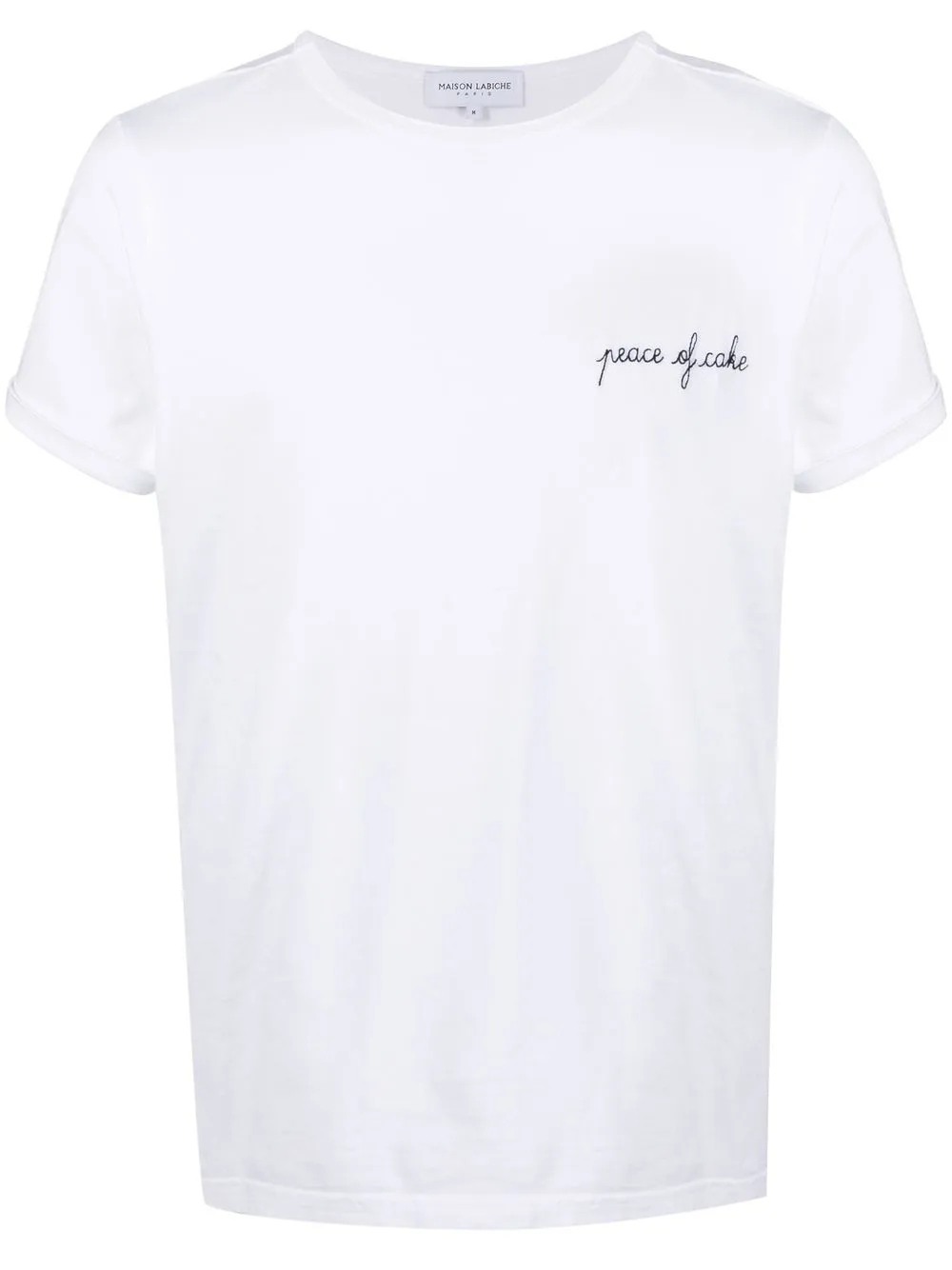 

Maison Labiche embroidered slogan T-shirt - White