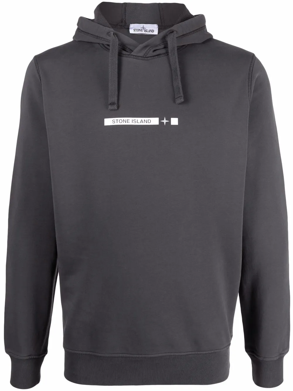 

Stone Island hoodie con logo estampado - Gris