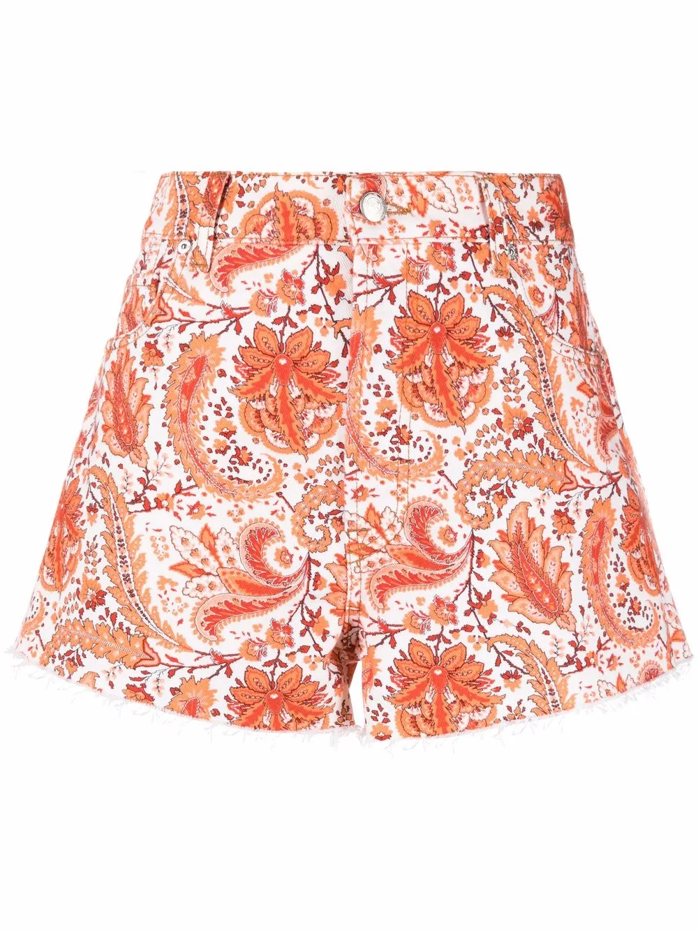 

ETRO shorst de mezclilla de cachemira - Naranja