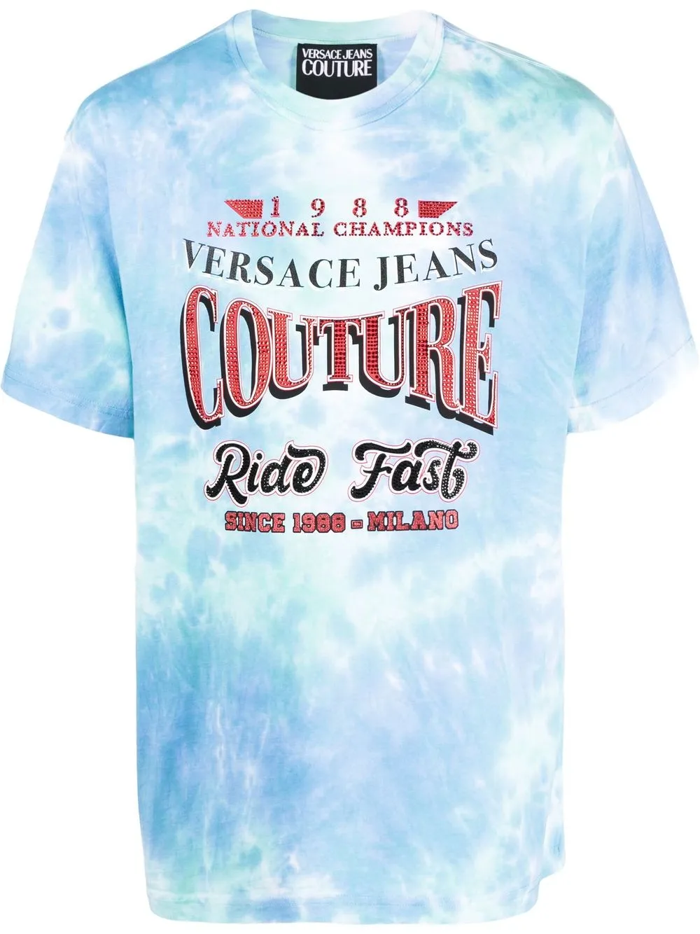 

Versace Jeans Couture playera con eslogan estampado - Azul