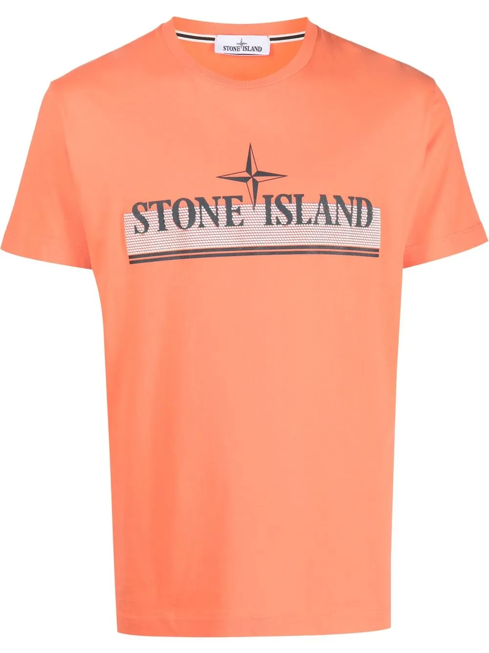 

Stone Island logo-print cotton T-shirt - Orange