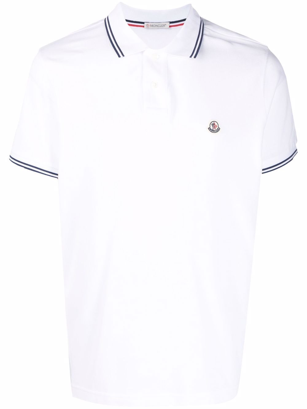 chest logo-patch polo shirt