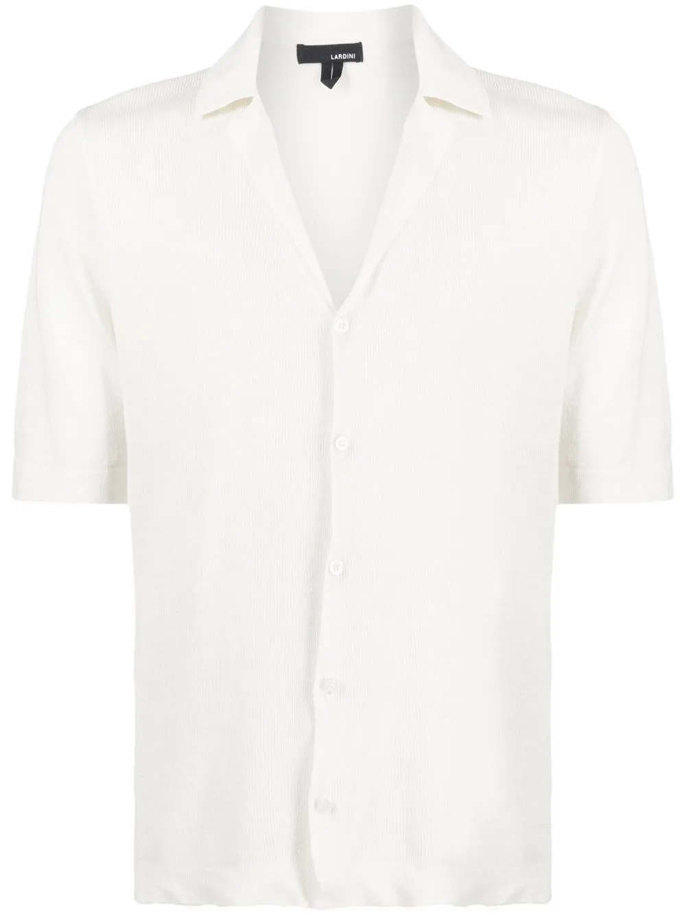 

Lardini camisa con cuello italiano - Blanco