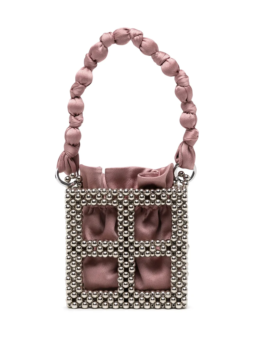 

0711 pearl-detail bucket bag - Pink