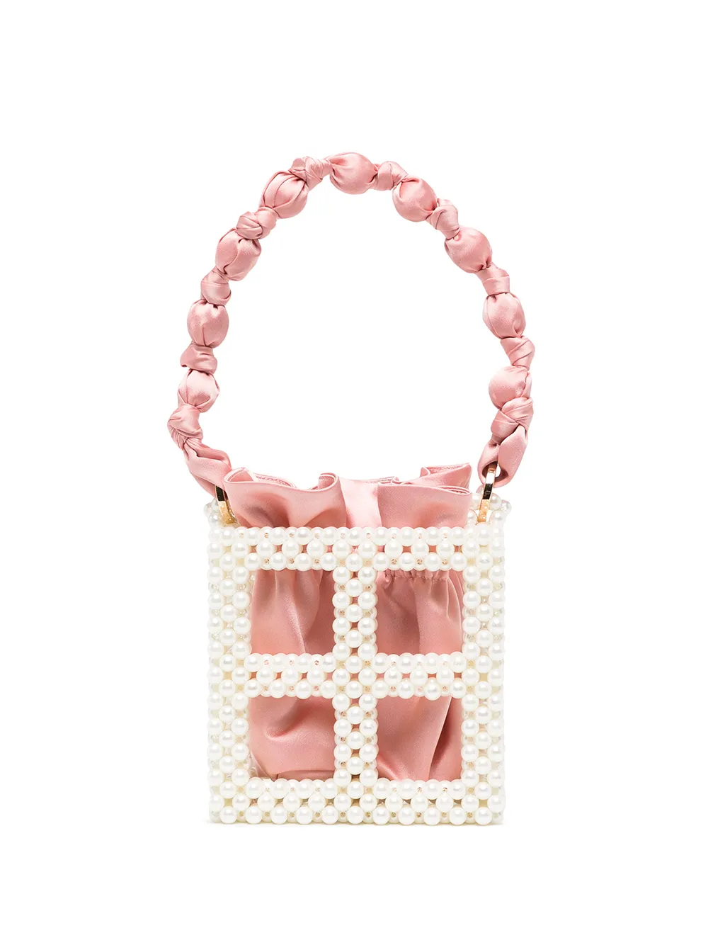 

0711 Tekla pearl-detail bucket bag - Pink