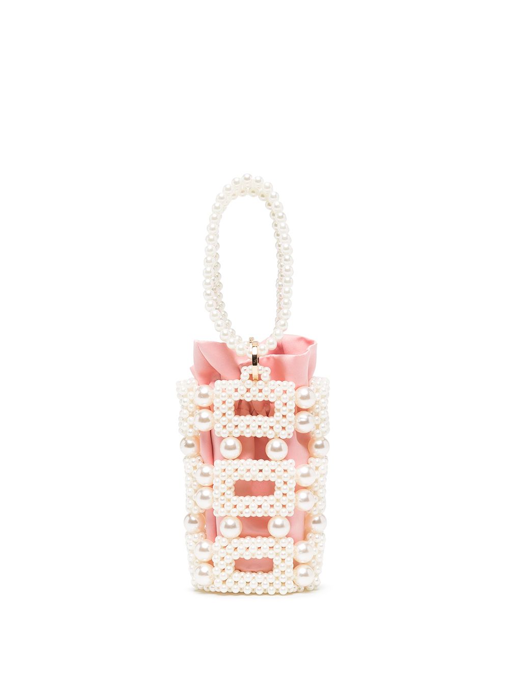 0711 Tamar pearl-detail bucket bag - Pink