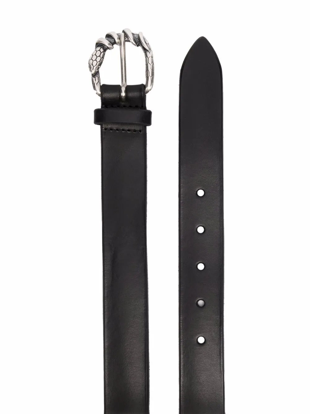 Orciani Leren riem - Zwart