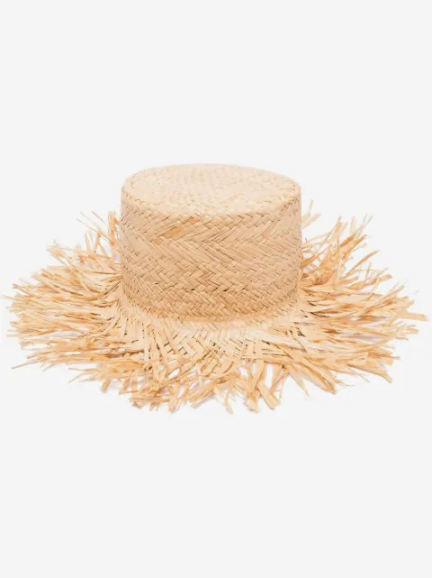 RED Valentino RED(V) flat crown straw hat