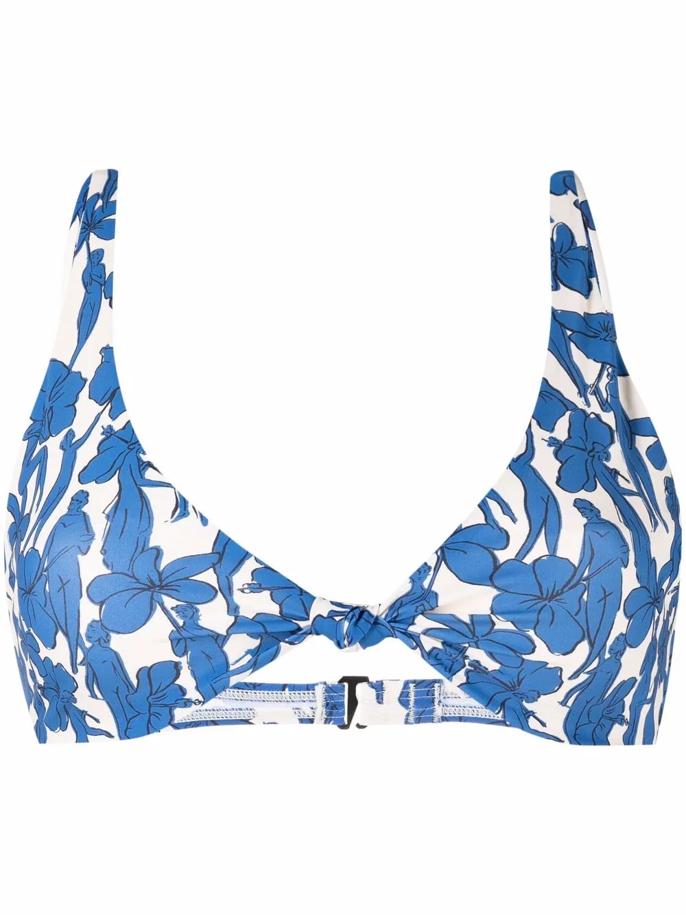 

Tory Burch top de bikini con estampado floral - Azul