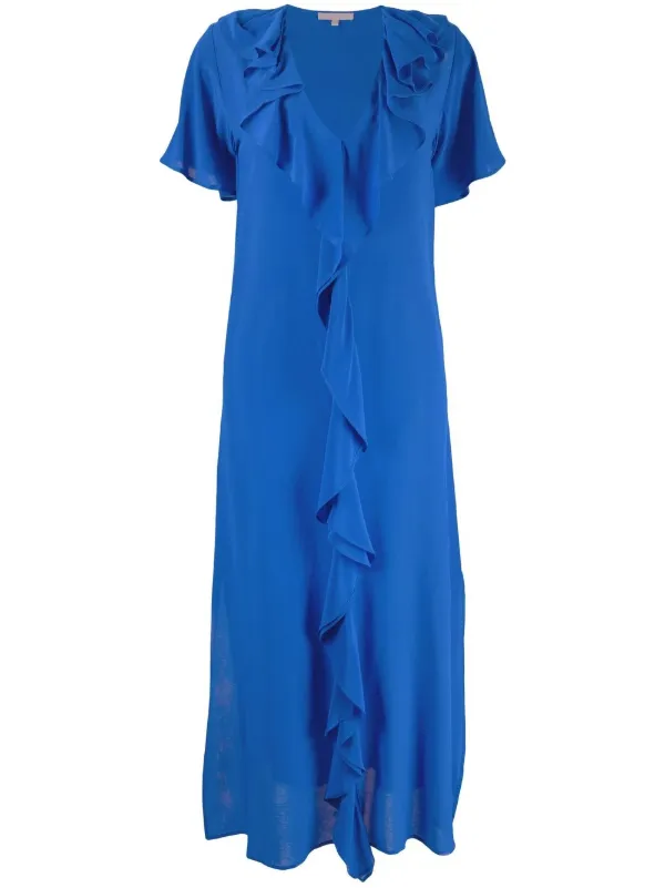 princess polly baby blue dress Blue Maxi Dress With Ruffles: Frilly Floral & More main image 1
