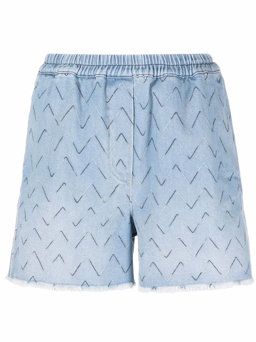 

Missoni shorts con bordado en zigzag - Azul