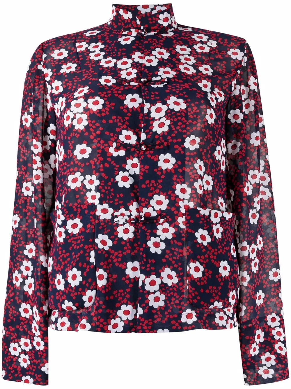 

Comme Des Garçons Comme Des Garçons floral-print shirt - Blue