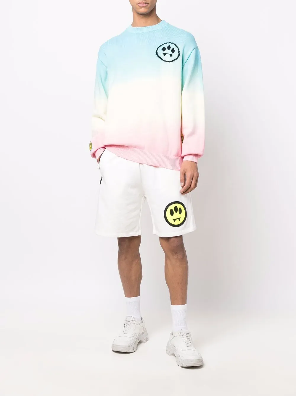 BARROW Shorts met logo - Wit
