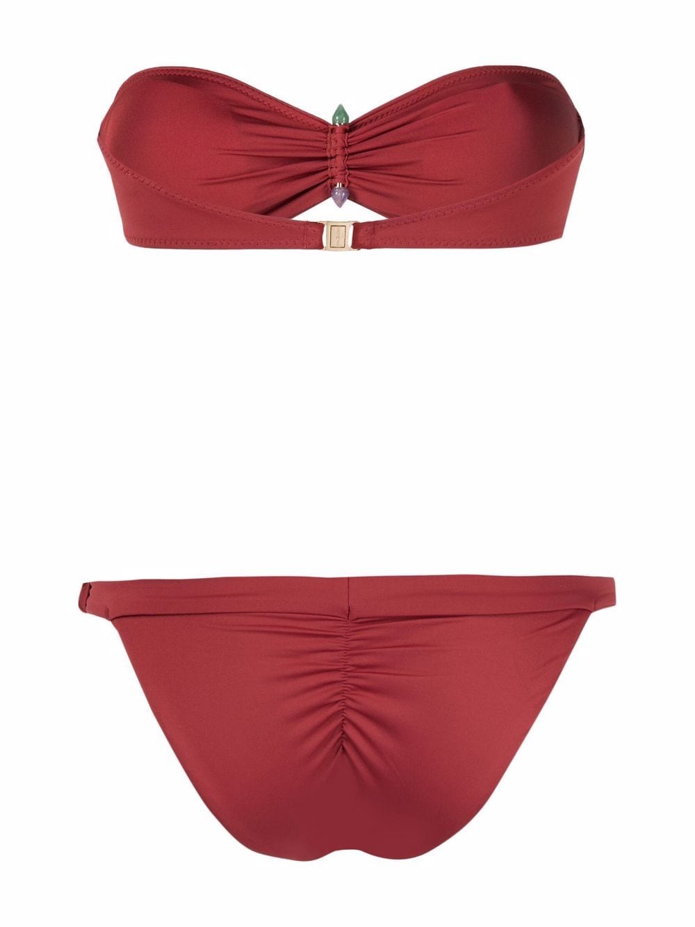 Moeva Bikini met geplooid detail - Rood