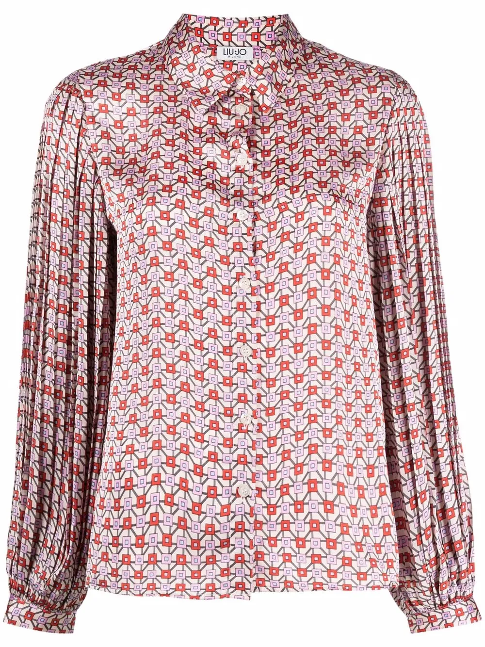 

LIU JO geometric-print long-sleeved shirt - Neutrals