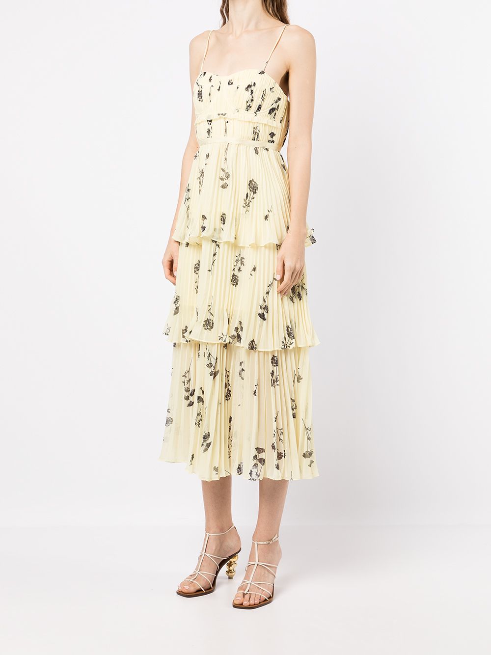 Self portrait floral outlet print dress