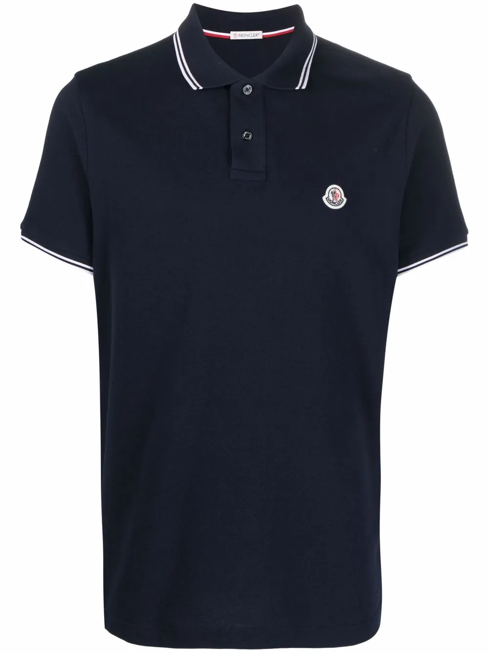 

Moncler playera tipo polo con parche del logo - Azul