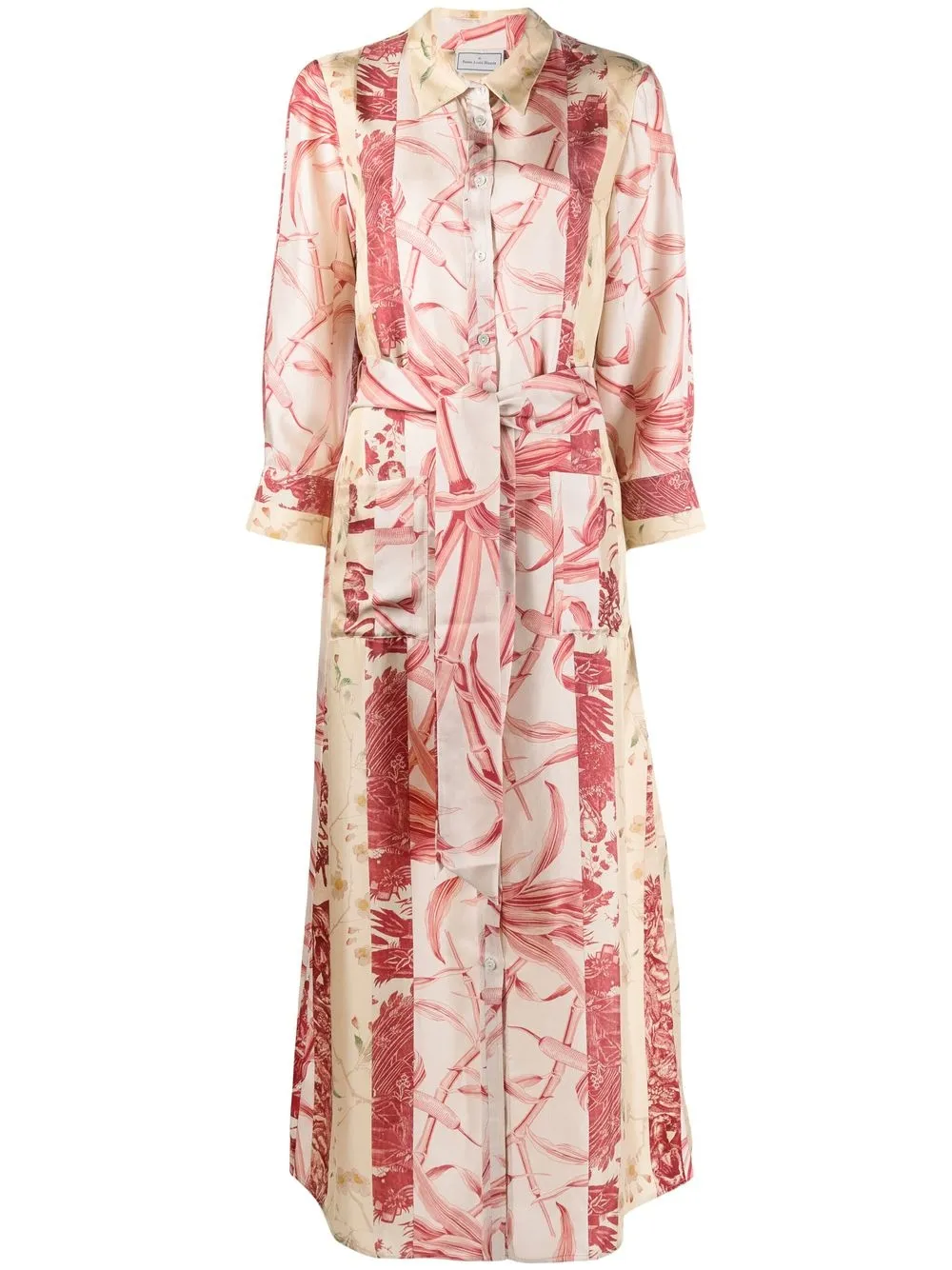 

Pierre-Louis Mascia floral-print silk shirt dress - 101 BEIGE