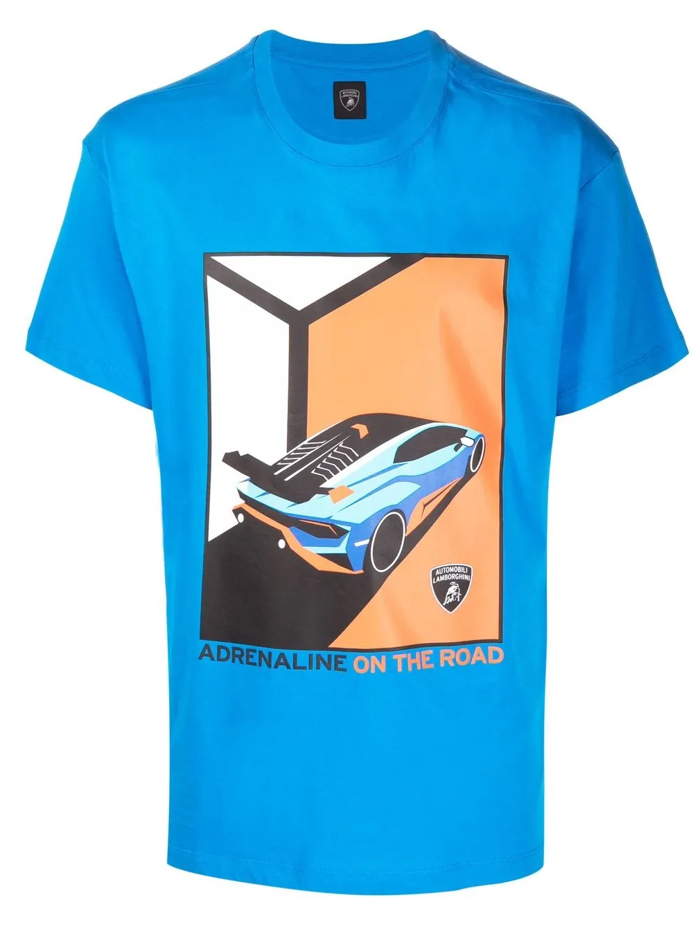 

Automobili Lamborghini playera con estampado gráfico - Azul