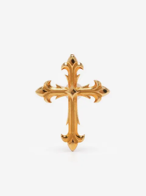 Emanuele Bicocchi Gold Fleury Cross Stud earring